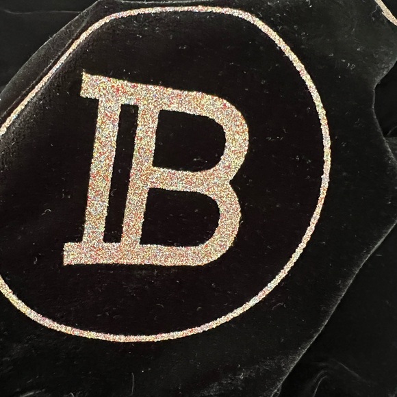 BALMAIN Velvet glitter logo top - Picture 3 of 10